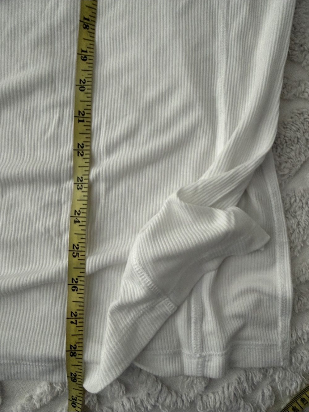 ASOS White Ribbed-Like Relaxed Tunic Tee - Picture 6 of 7